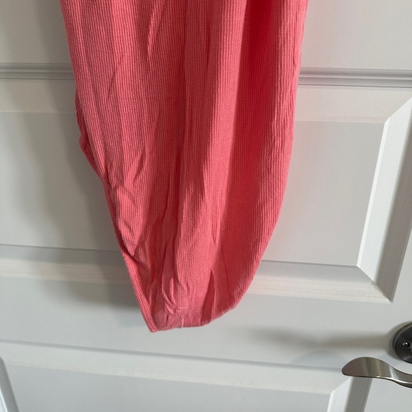Aerie Coral Ribbed Tank Top Razorback Bodysuit Size Small Women’s - Picture 6 of 7